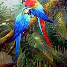 Схема вышивки «попугай»