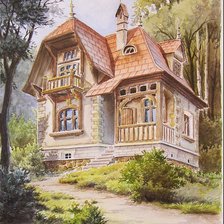 Схема вышивки «Усадьба»