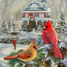 Схема вышивки «Птички»