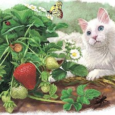 Схема вышивки «котик»