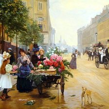 Схема вышивки «покупка цветов»