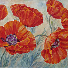 Схема вышивки «Маки»