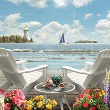 Схема вышивки «Морской пейзаж»