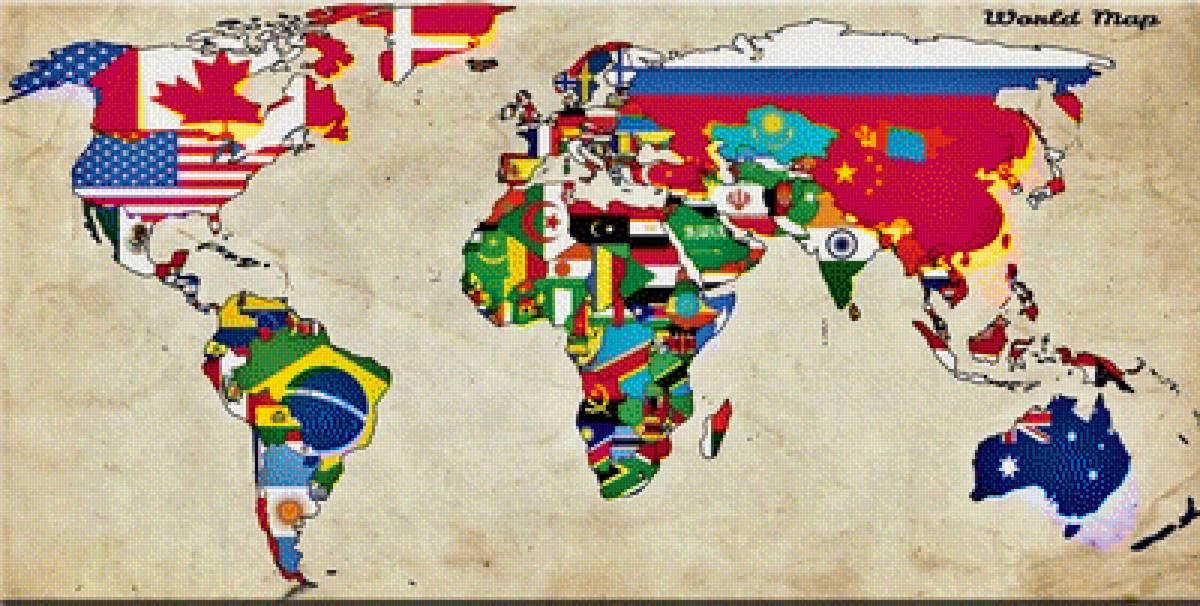 Карта мира - карта мира - предпросмотр