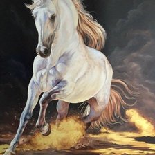 Схема вышивки «Белая лошадь»