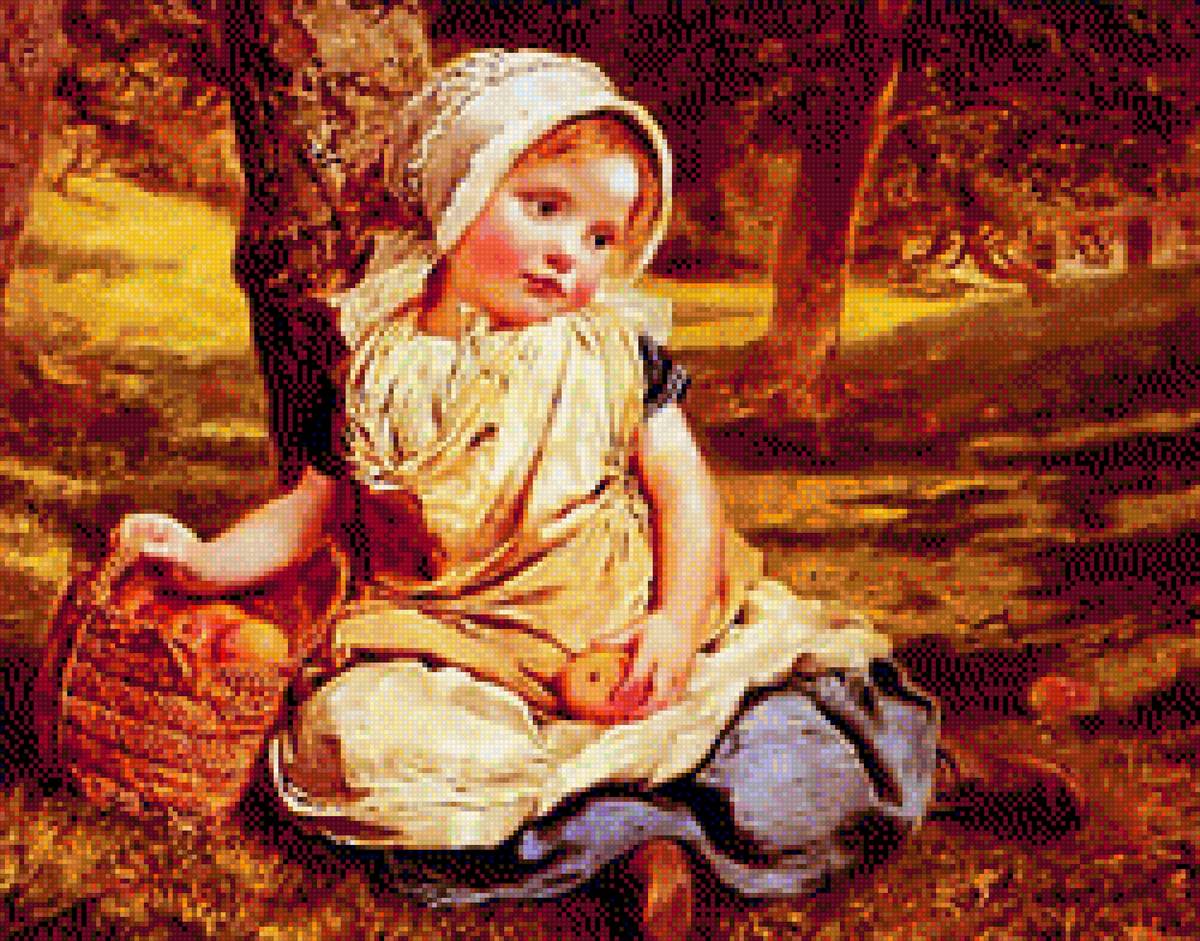 Devo4ka s  yablokami - предпросмотр