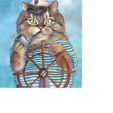 Схема вышивки «кот Боцман»