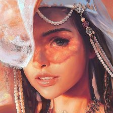 Схема вышивки «Девушка»