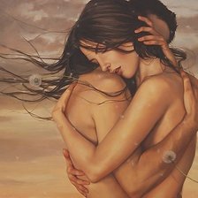 Схема вышивки «Он и она»