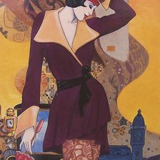 Схема вышивки «дама ретро»