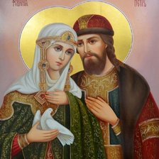 Схема вышивки «Пётр и Феврония»