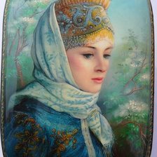 Схема вышивки «снегурочка»