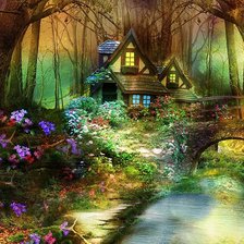 Схема вышивки «Сказочный домик»