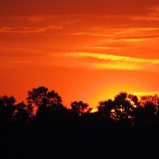 Схема вышивки «закат»