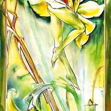 Схема вышивки «Девушка»