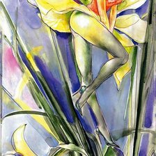 Схема вышивки «Девушка»