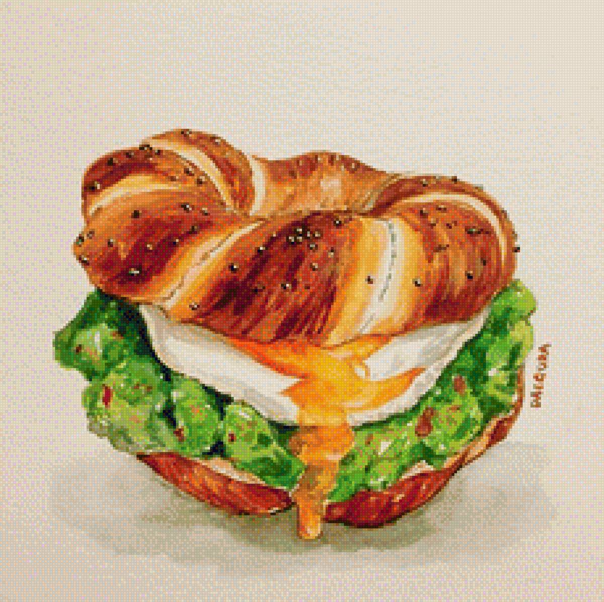 БУРГЕР С ЯЙЦОМ - еда - предпросмотр