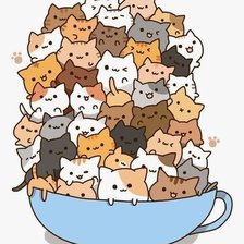 Схема вышивки «котики»