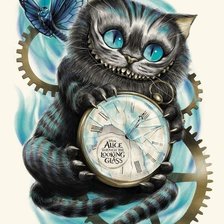 Схема вышивки «чеширский кот»