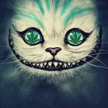 Схема вышивки «чеширский кот»