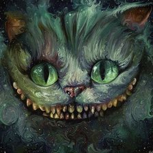 Схема вышивки «чеширский кот»