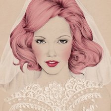 Схема вышивки «Девушка»