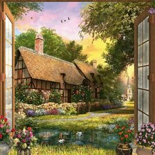 Схема вышивки «Пейзаж»