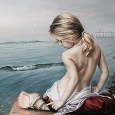 Схема вышивки «девочка с ракушкой»