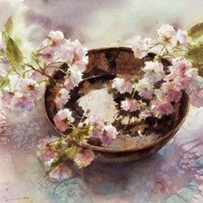 Схема вышивки «Акварельный натюрморт. Художница Yuko Nagayama»