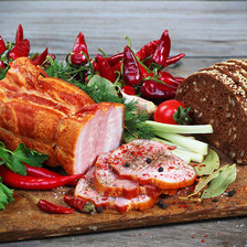 Схема вышивки «мясное»