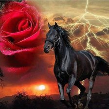 Схема вышивки «Конь»