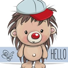 Схема вышивки «ёжик»