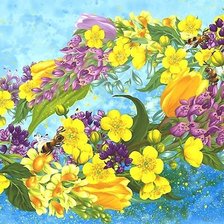 Схема вышивки «цветы»