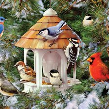 Схема вышивки «Птички»