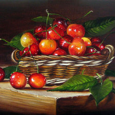 Схема вышивки «Корзинка черешни»