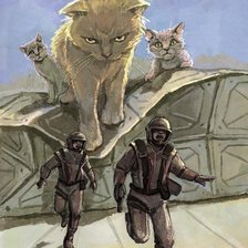 Схема вышивки «коты атакуют»