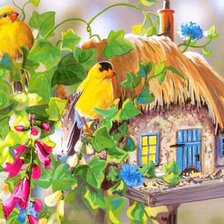 Схема вышивки «Птички»