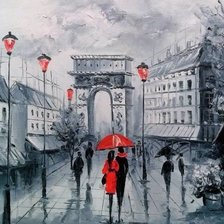 Схема вышивки «Дождливый Париж»