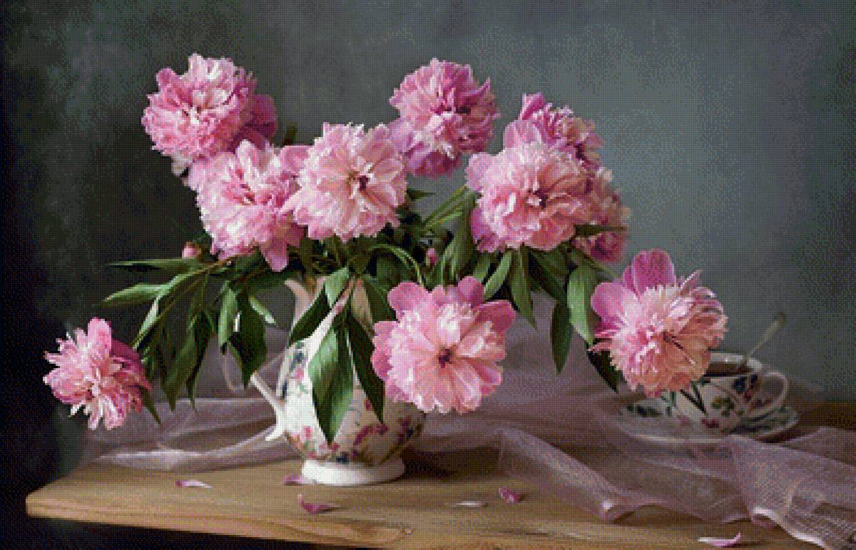 Пионы - пионы, букет, натюрморт, цветы - предпросмотр