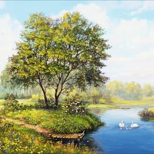 Схема вышивки «Пейзаж»