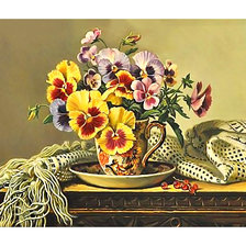 Схема вышивки «Серия "Букет". Анютины глазки»