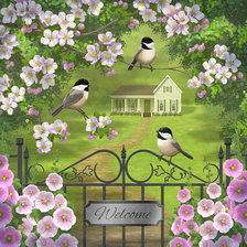 Схема вышивки «Птички»