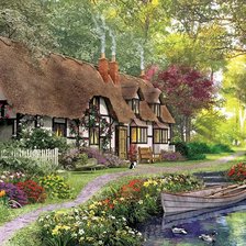 Схема вышивки «Домик»