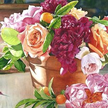 Схема вышивки «акварель»