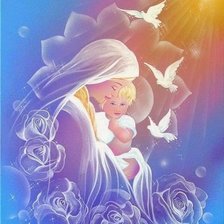 Схема вышивки «Mother and child»