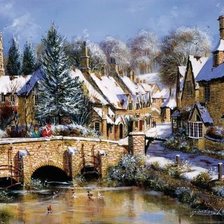 Схема вышивки «На мосту»