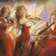 Схема вышивки «damskie trio»