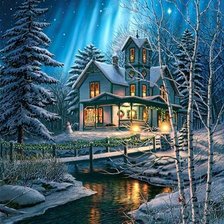 Схема вышивки «Домик»