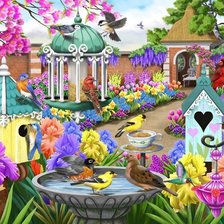 Схема вышивки «Птички»