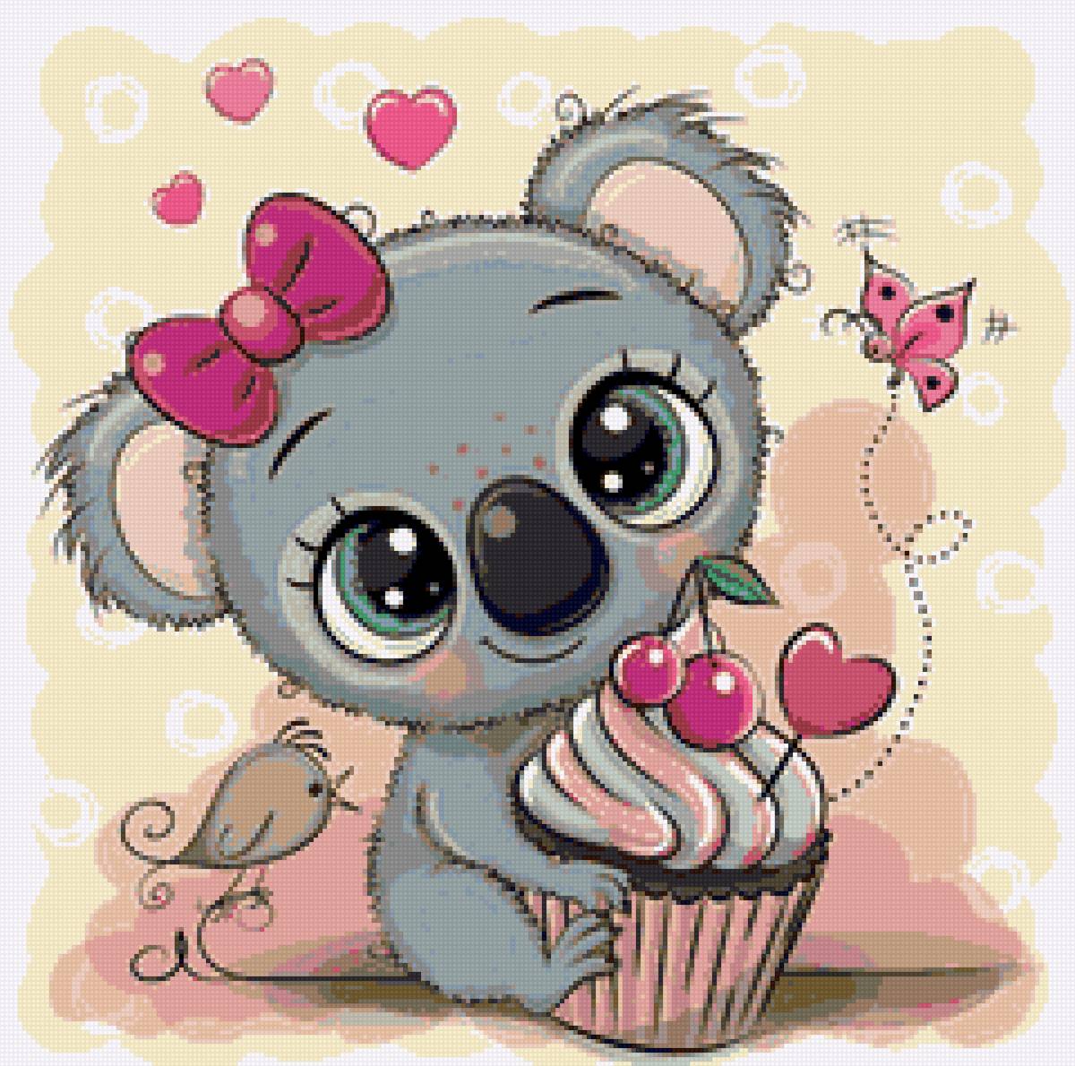 коала с кексиком - предпросмотр